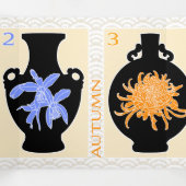 Mah Jongg Vases Trifold Card Dreifach Gefaltete Karte (Innenseite Mitte)