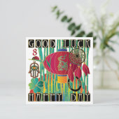 Mah Jongg Viel Glück Happy Day Karte (Stehend Vorderseite)