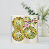 Mah Jongg Weihnachtsschmuck Einladung/Karte Einladung (Stehend Vorderseite)