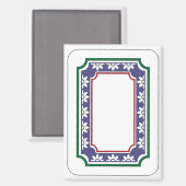 Mah Jongg White Dragon Magnet (Vorderseite/Rückseite)