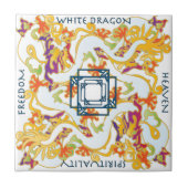 Mah Jongg White Dragon Tile Fliese (Vorderseite)
