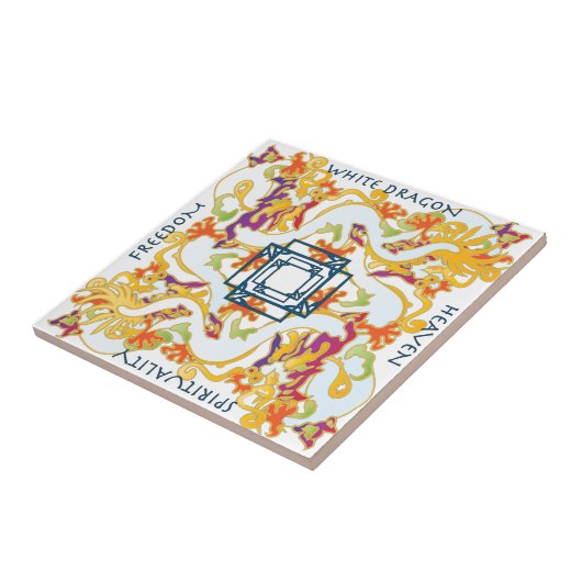 Mah Jongg White Dragon Tile Fliese (Seite)
