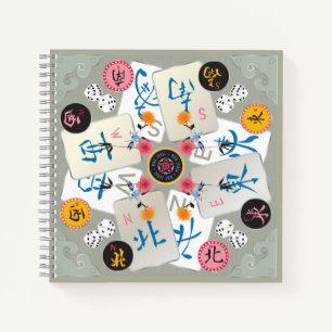 Mah Jongg-Winds-Notebook Notizblock