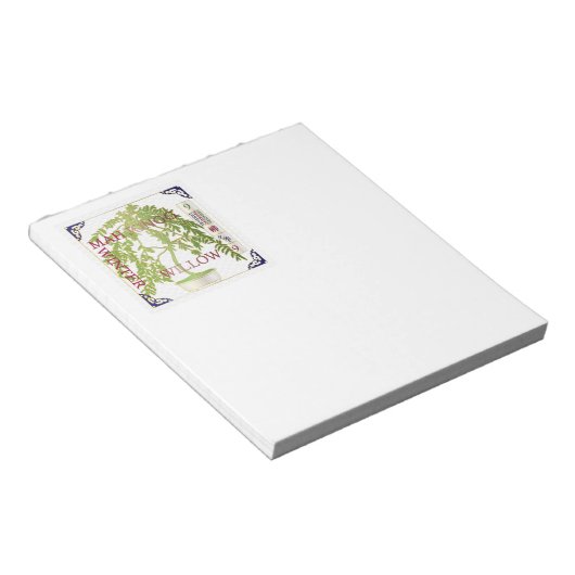 Mah Jongg Winter Willow Notizblock (angewinkelt)