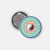 Mah Jongg Yin Yang One Dot Magnet (Vorderseite/Rückseite)
