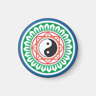 Mah Jongg Yin Yang One Dot Magnet