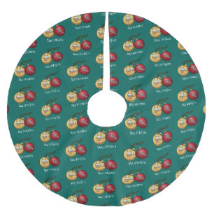 Mäh-Schaf-Weihnachtsdekorationen Cartoon Polyester Weihnachtsbaumdecke