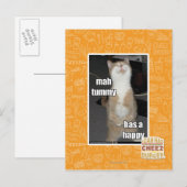 Mah Tummy hat glücklich Postkarte (Vorne/Hinten)