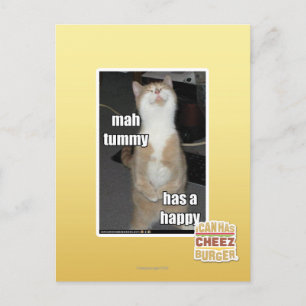 Mah Tummy hat glücklich Postkarte
