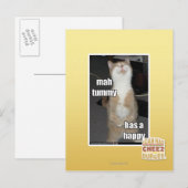 Mah Tummy hat glücklich Postkarte (Vorne/Hinten)