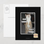 Mah Tummy hat glücklich Postkarte (Vorne/Hinten)