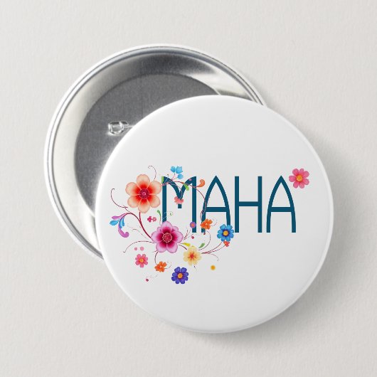 MAHA Floral Button (Vorne & Hinten)