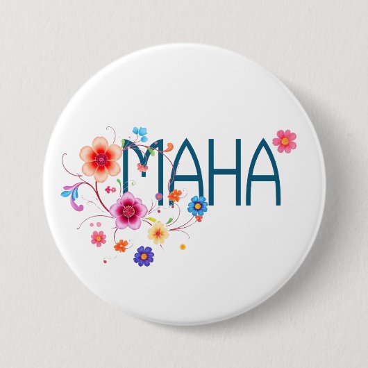 MAHA Floral Button (Vorderseite)