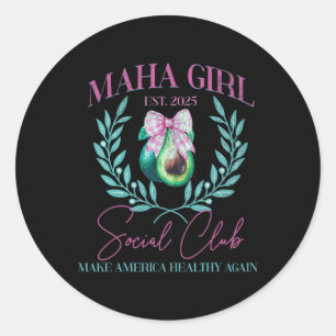 Maha Girl Social Club Trump Kennedy macht Amerika Runder Aufkleber