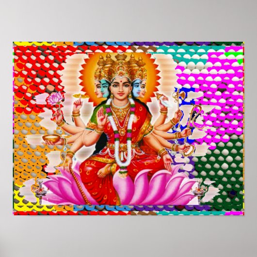 Maha Laxmi : Göttin des Wohlstands Poster (Vorne)