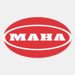 MAHA macht Amerika wieder gesund Ovaler Aufkleber