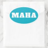 MAHA macht Amerika wieder gesund Ovaler Aufkleber (Tasche)