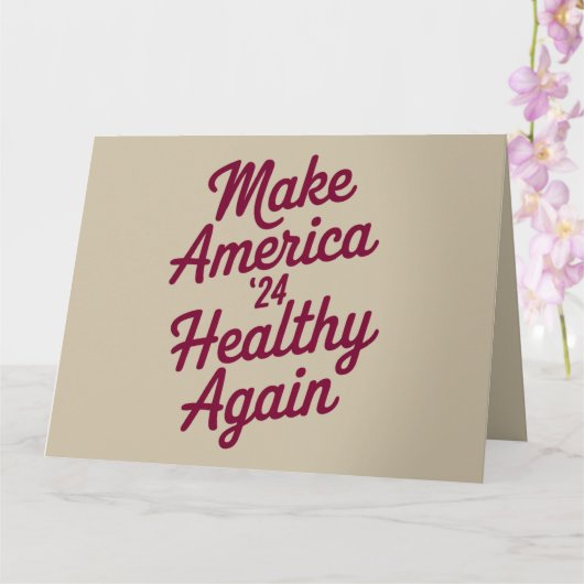 MAHA macht Amerika wieder gesund patriotisch Karte (Orchidee)