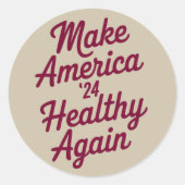 MAHA macht Amerika wieder gesund patriotisch Runder Aufkleber (Vorderseite)