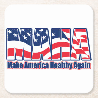 MAHA macht Amerika wieder gesund Rechteckiger Pappuntersetzer