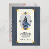 Maha Shivaratri Gebet Card 2025 Begleitkarte (Vorne/Hinten)