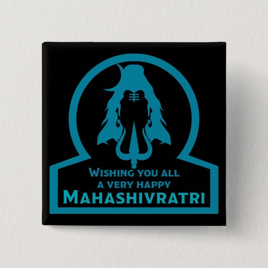 Maha Shivratri - Happy Maha Shivratri Two-Tone Co Button (Vorderseite)