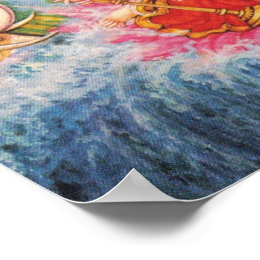 Maha Vishnu und Lakshmi Poster (Ecke)