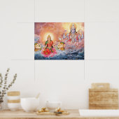 Maha Vishnu und Lakshmi Poster (Küche)