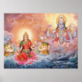 Maha Vishnu und Lakshmi Poster (Vorne)