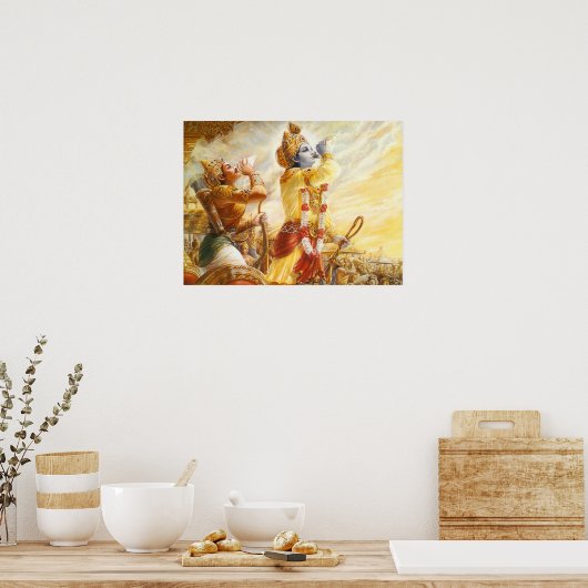 Mahabharat - Lord Krishna & Arjun Poster (Küche)
