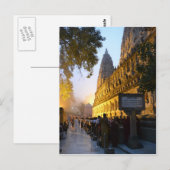 Mahabodhi Buddhist Temple Bodh Gaya Indien Postkarte (Vorne/Hinten)