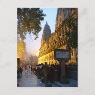 Mahabodhi Buddhist Temple Bodh Gaya Indien Postkarte