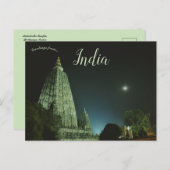 Mahabodhi Temple Bodhgaya Indien Postkarte (Vorne/Hinten)