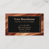 Mahaghoni Holzstil-Logo-Vorlage Visitenkarte (Rückseite)