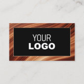 Mahaghoni Holzstil-Logo-Vorlage Visitenkarte (Vorderseite)