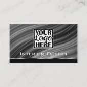 Mahaghoni Texture Woods Grain Logo Grau Visitenkarte (Vorderseite)