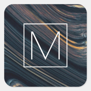 Mahagoni-Goldsheen-Obsidian Quadratischer Aufkleber