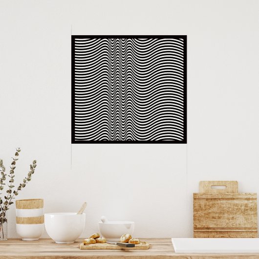 Mahagonia Op Art Poster (Küche)
