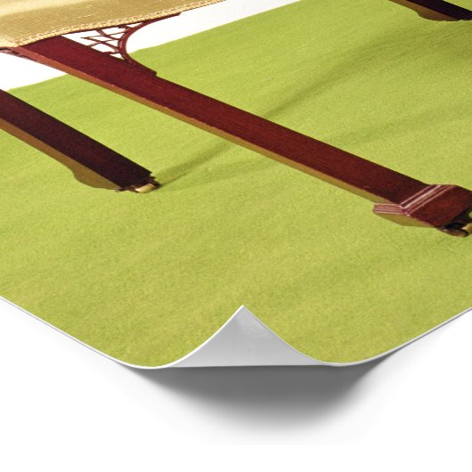 Mahagoniholz aus Chippendale Poster (Ecke)