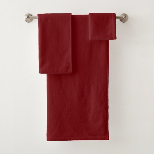 Mahagoniholz in fester Farbe rot Badhandtuch Set (Insitu)