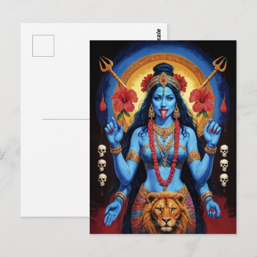 Mahakali Postkarte (Vorne/Hinten)