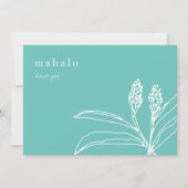 Mahal | floral | tropisch | AQUAMARIN | Vielen Dan Dankeskarte (Vorderseite)