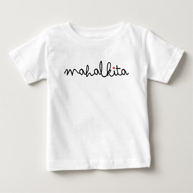Mahal Kita in Black Lettering Baby T - Shirt (Vorderseite)