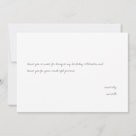 Mahal | minimales tropisches Licht grün danke (Rückseite)