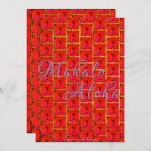 Mahalo Aloha Valentine's Feiertagskarte (Vorne/Hinten)