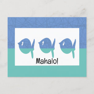 Mahalo Danke Postkarte