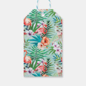 Mahalo Favor Tag | Flamingos & Palms Geschenkanhänger (Rückseite)