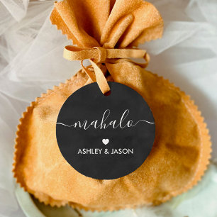 Mahalo-Geschenk-Tag, Hochzeit-Dankeschön-Tag, Chal Geschenkanhänger