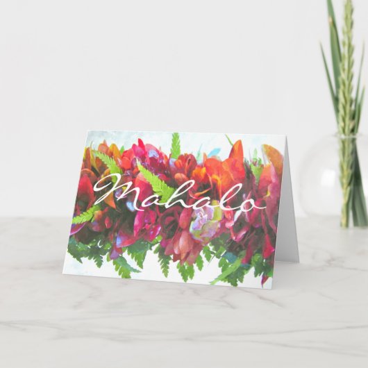 Mahalo Haku Lei Dankeskarte (Vorderseite)