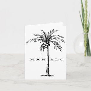 Mahalo Hawaii von der Insel. Feel the Aloha Spir Karte